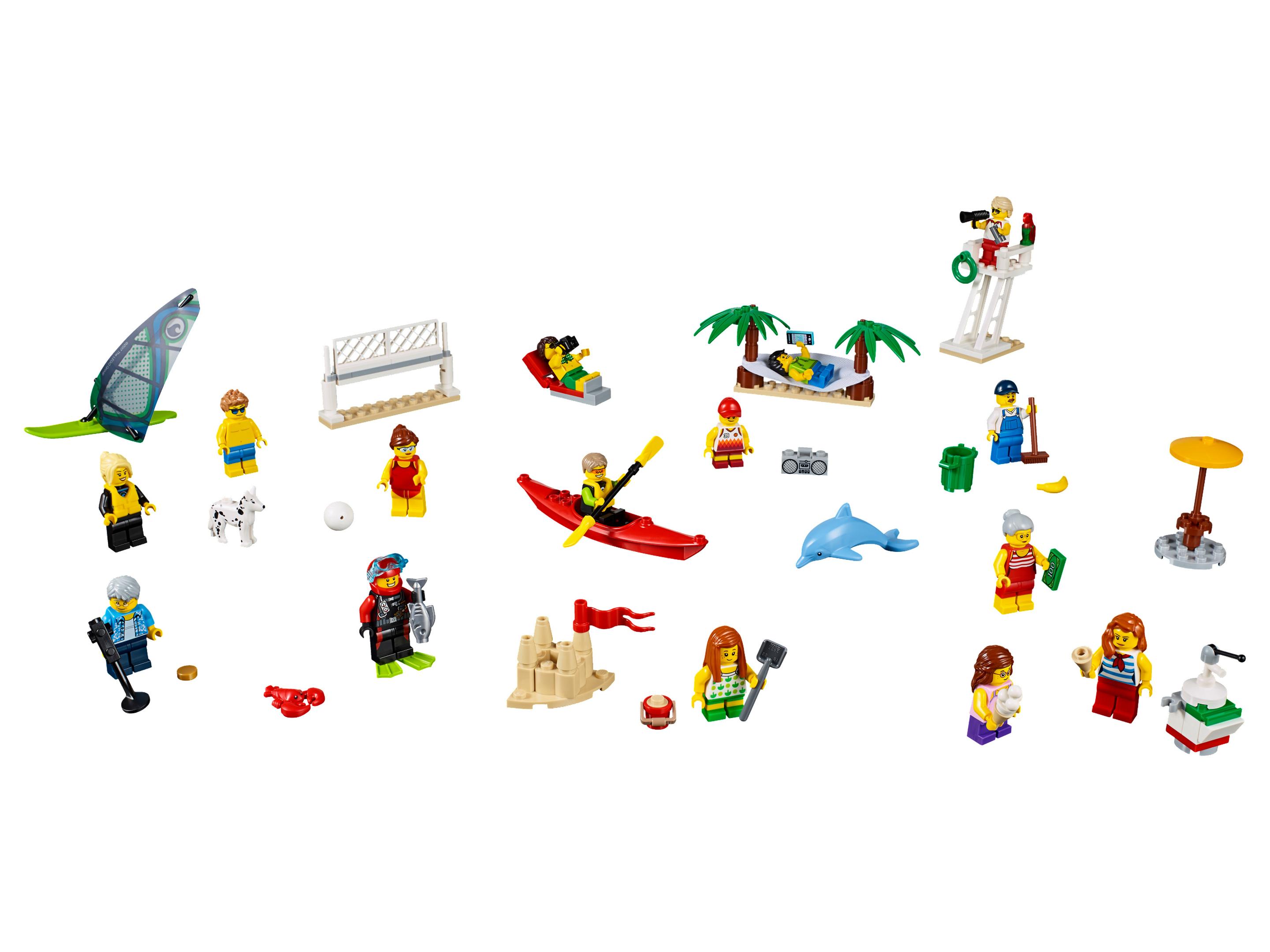 Отдых на пляже - жители LEGO CITY